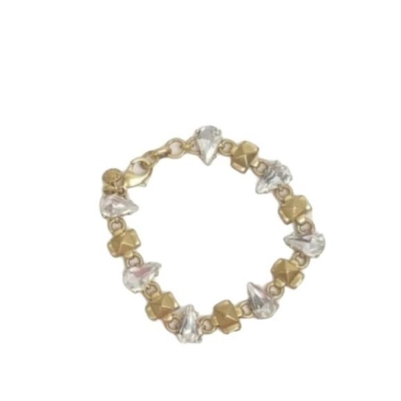 J. Crew Rectangle Gold Colored Bracelet - Picture 1 of 3